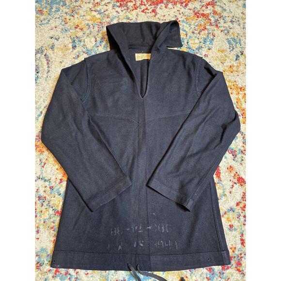 Vintage WWII US Navy Sailor Cracker Jack Uniform Shirt Flap Collar Small Seabees - Picture 1 of 7